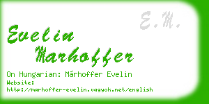 evelin marhoffer business card